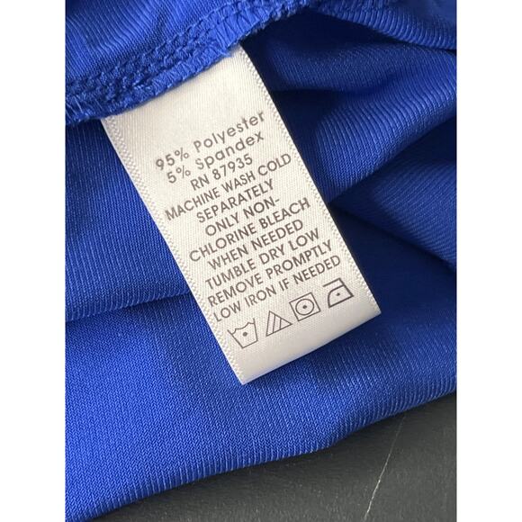 Susan Graver Women’s 1X Open Front Cardigan - Blue, Lightweight, 3/4 Sleeves - Picture 5 of 7